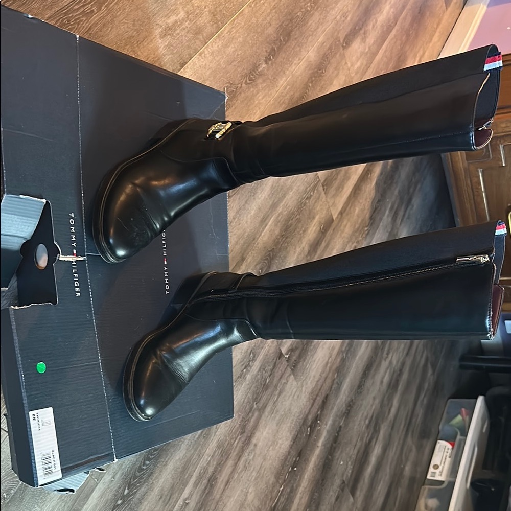 Tommy Hilfiger Black Heeled Boots